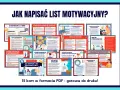 Zbiór 15 kart PDF o pisaniu listu motywacyjnego, idealny dla przyszłego bibliotekarza.