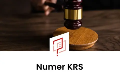 Młotek sędziowski i logo z napisem "Numer KRS". Ile cyfr ma numer KRS?