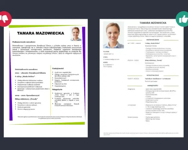 CV Tamary Mazowieckiej, gdzie kluczowe jest pytanie: czy w CV wpisywać wszystkie miejsca pracy? Pokazuje doświadczenie w e-commerce i handlu.